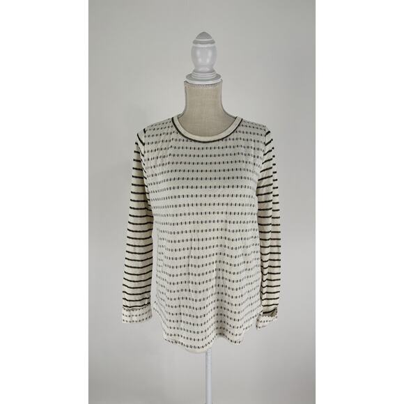 Pink Clover Womens Stefan Long Sleeve Knit Sweater Size Medium NWT Off White - Picture 1 of 9